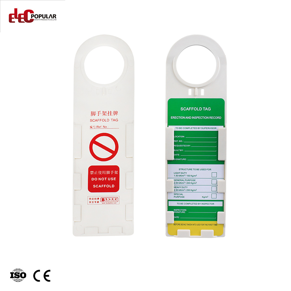 Bloqueo de etiquetas de seguridad Kits de etiquetas Etiquetas de inspección de montaje de andamios para seguridad