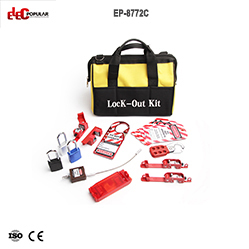 Kit de herramientas de bloqueo Loto Kit de bloqueo y etiquetado de disyuntor de seguridad eléctrica
