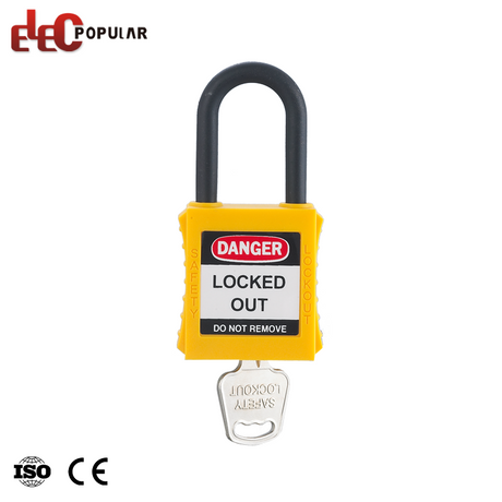 Candado de seguridad industrial con aislamiento de grillete de nailon de seguridad superior de 38 mm