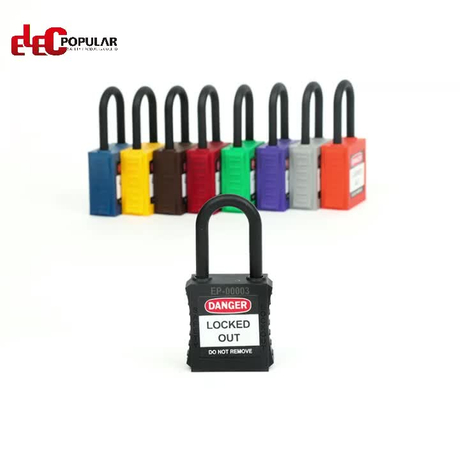 Candado de seguridad industrial con aislamiento de grillete de nailon de seguridad superior de 38 mm